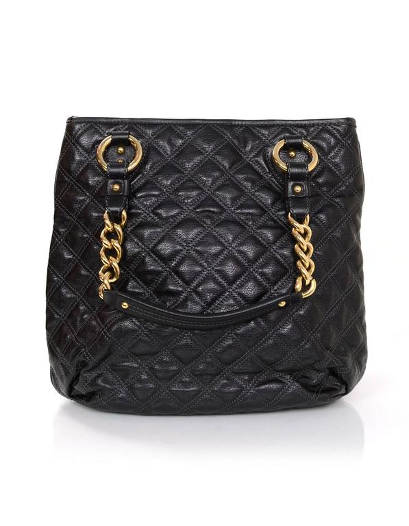 Marc Jacobs Black Quilted Leather Tote For Sale at 1stDibs