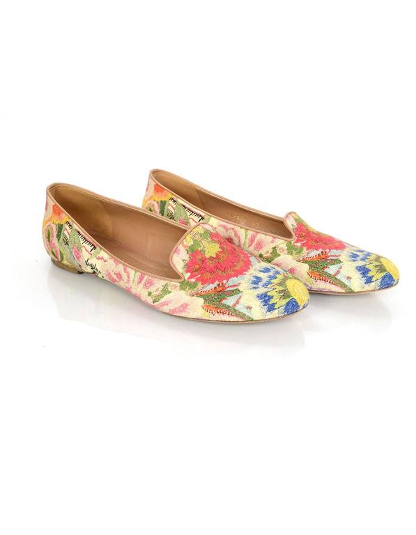 Alexander McQueen Floral Loafers sz 40 For Sale at 1stDibs