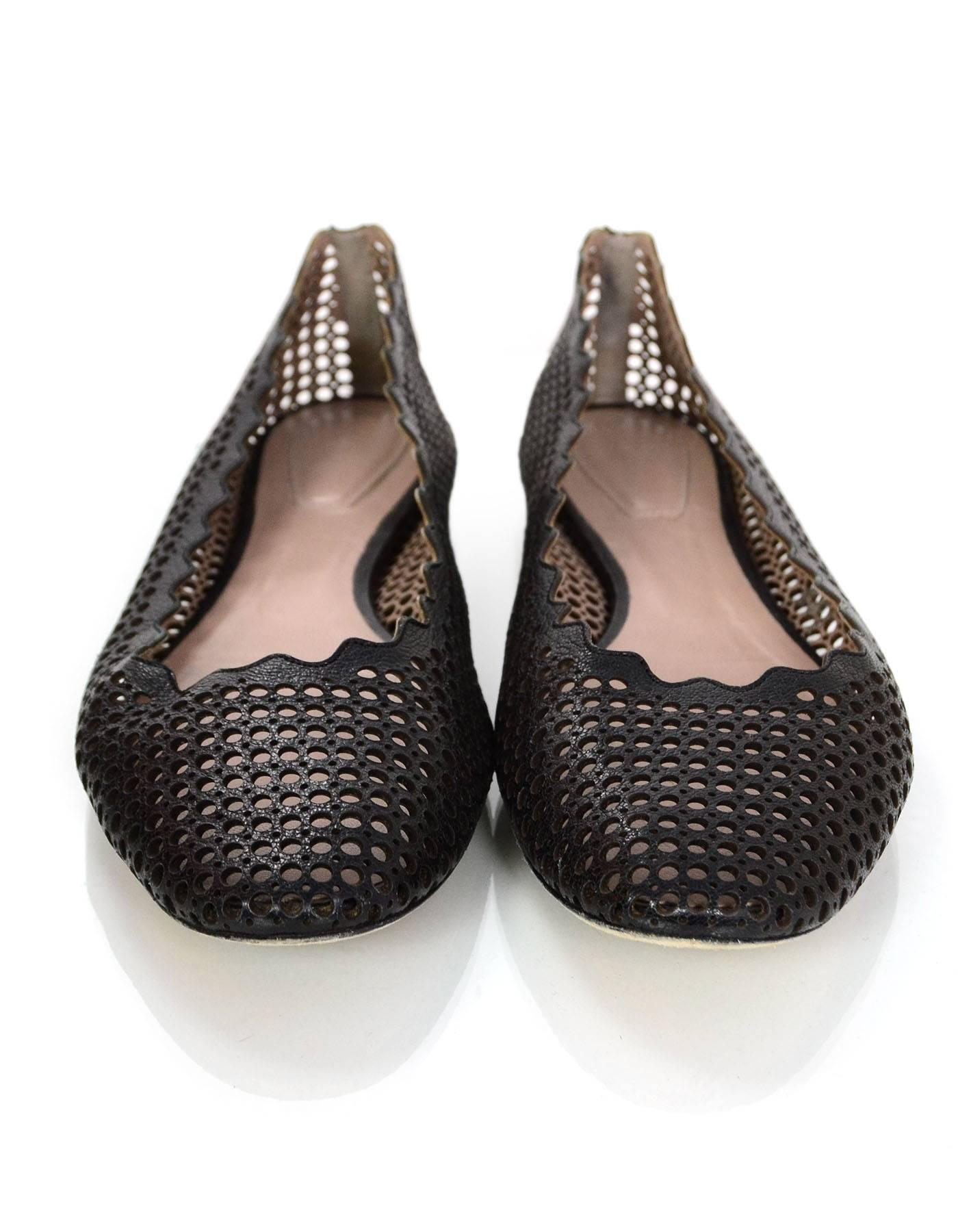 perforated ballet flats