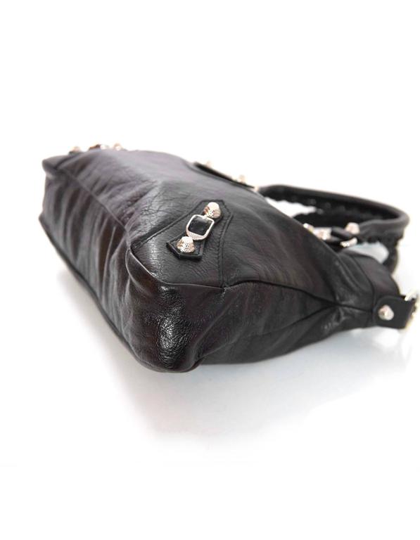 Balenciaga Black Leather Town Crossbody Bag SHW w/ DB For Sale at ...