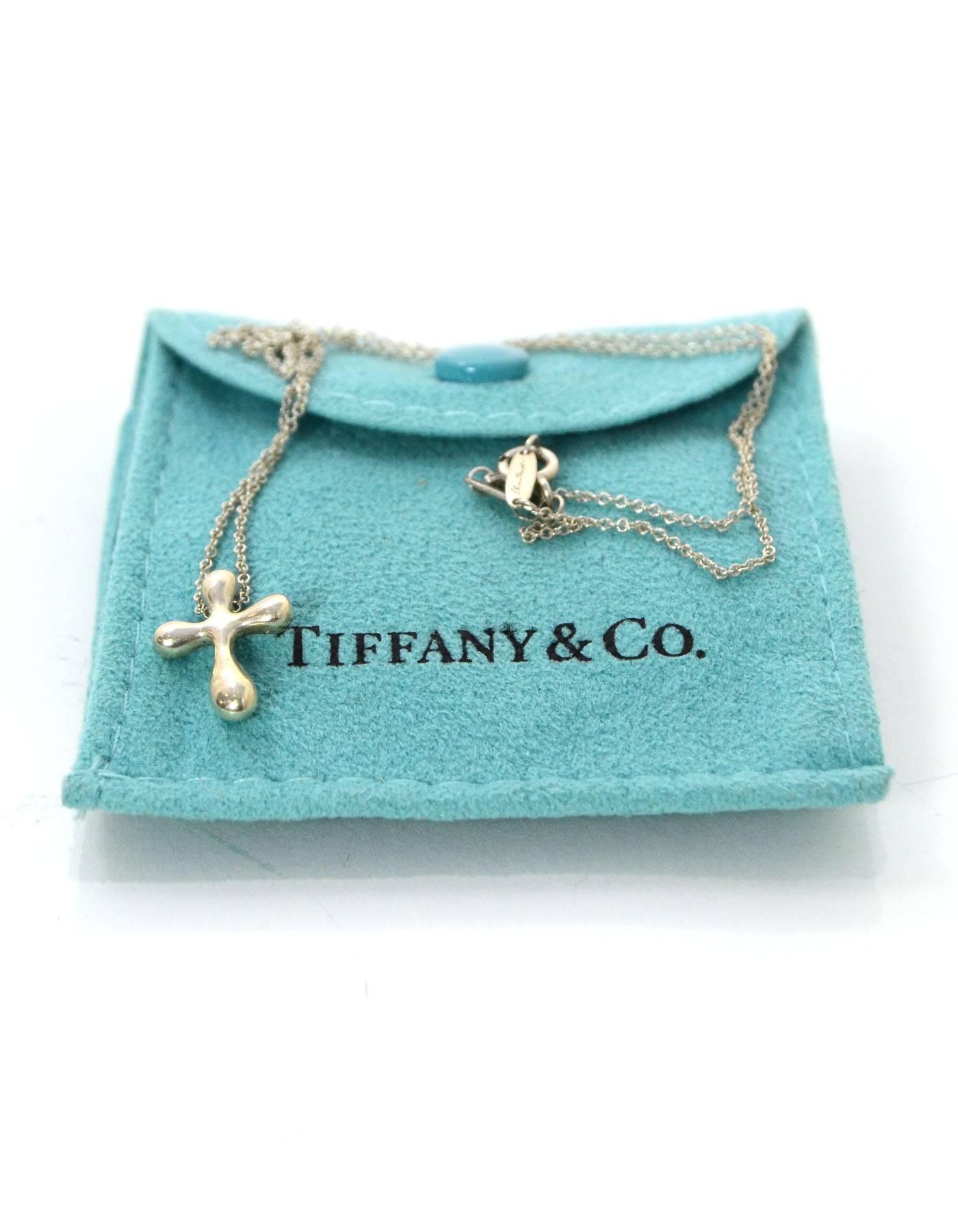 tiffany elsa peretti cross necklace