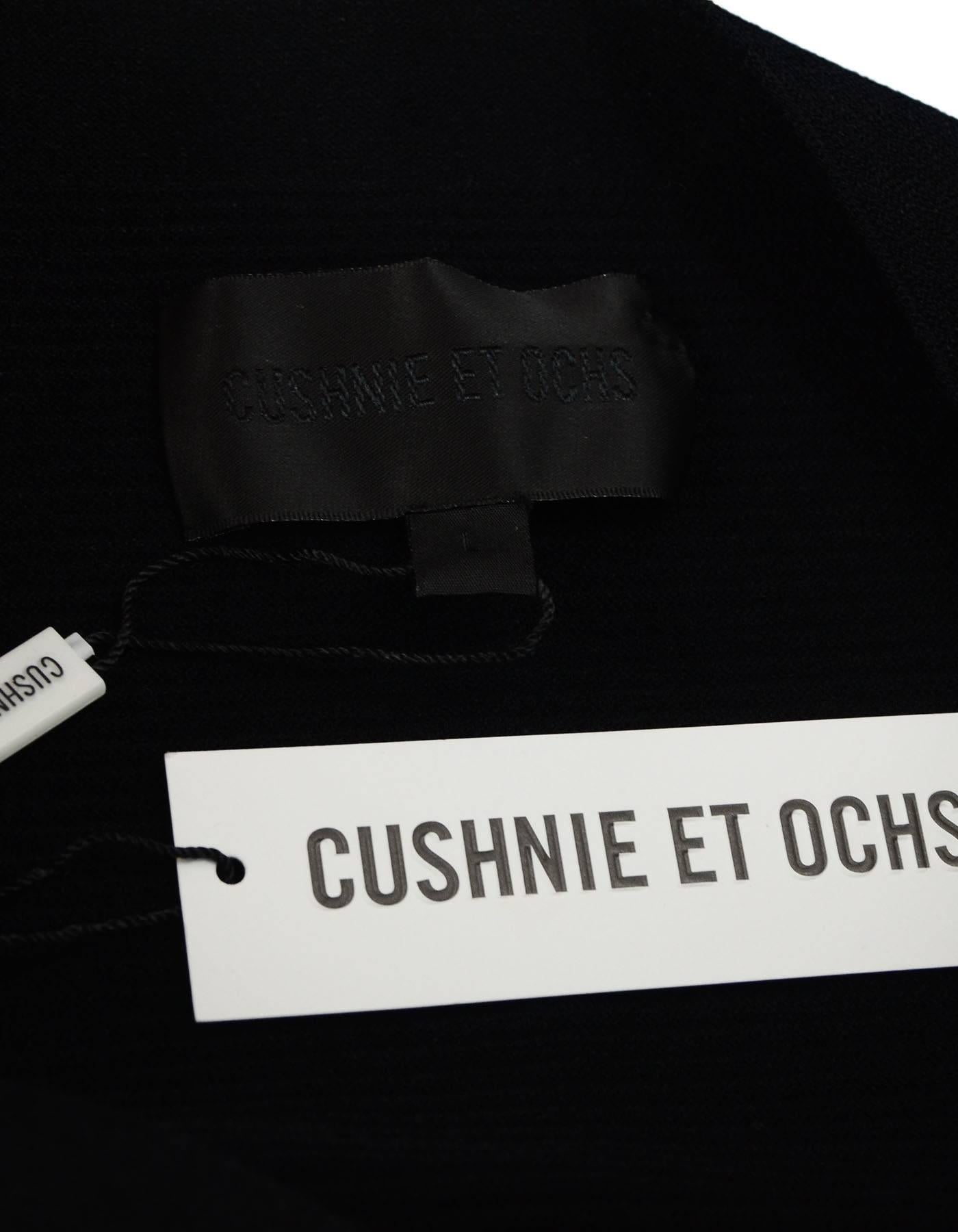 Cushnie Et Ochs NEW Black Knit Slit Bodycon Skirt sz L rt. $595 1