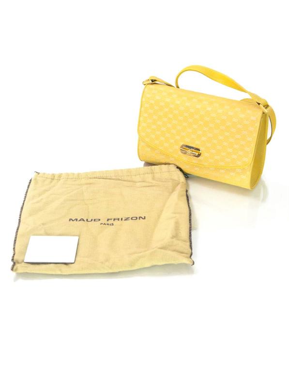 Gucci Vintage &#39;70s Yellow Monogram Canvas Crossbody Bag For Sale at 1stdibs