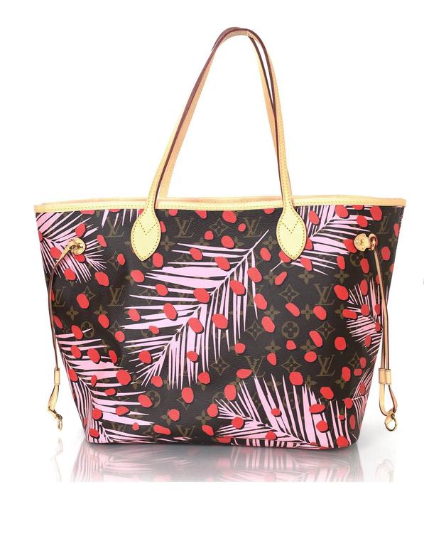 Louis Vuitton &#39;16 Palm Springs Jungle Neverfull MM Tote Bag For Sale at 1stdibs
