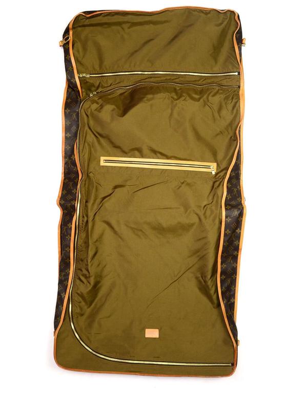 Louis Vuitton Monogram Travel Garment Bag w/Strap/Lock/Key/Luggage Tag For Sale at 1stdibs