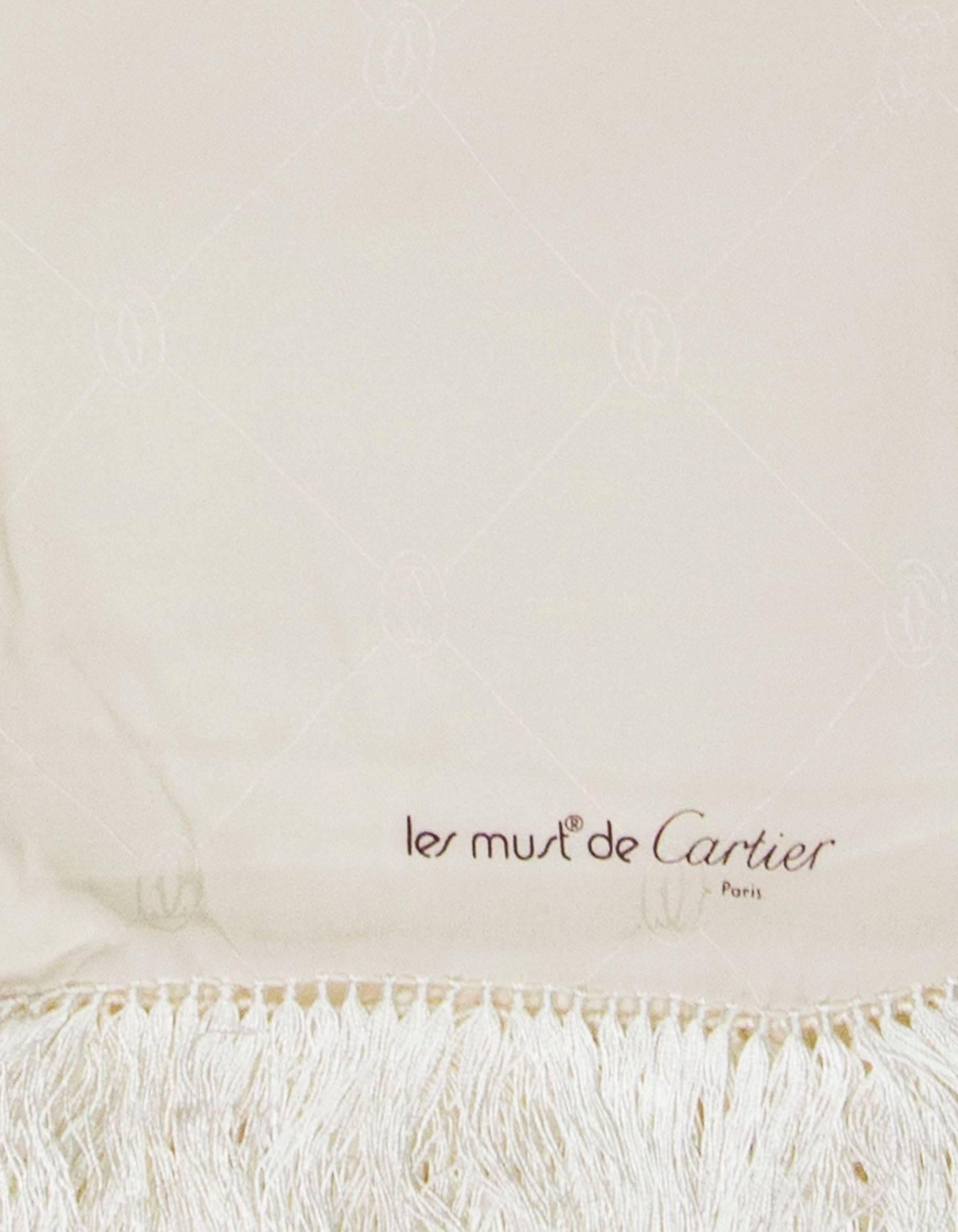 Gray Cartier Silk Monogram Scarf