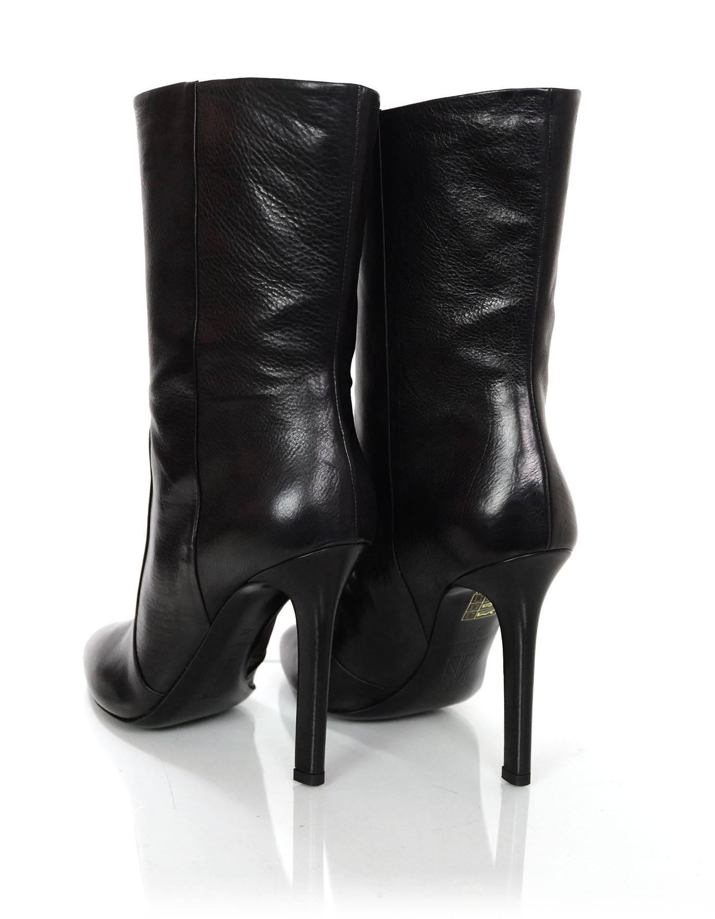 Women's Tamara Mellon NEW Black Leather Rebel Boots sz 37 rt. $895