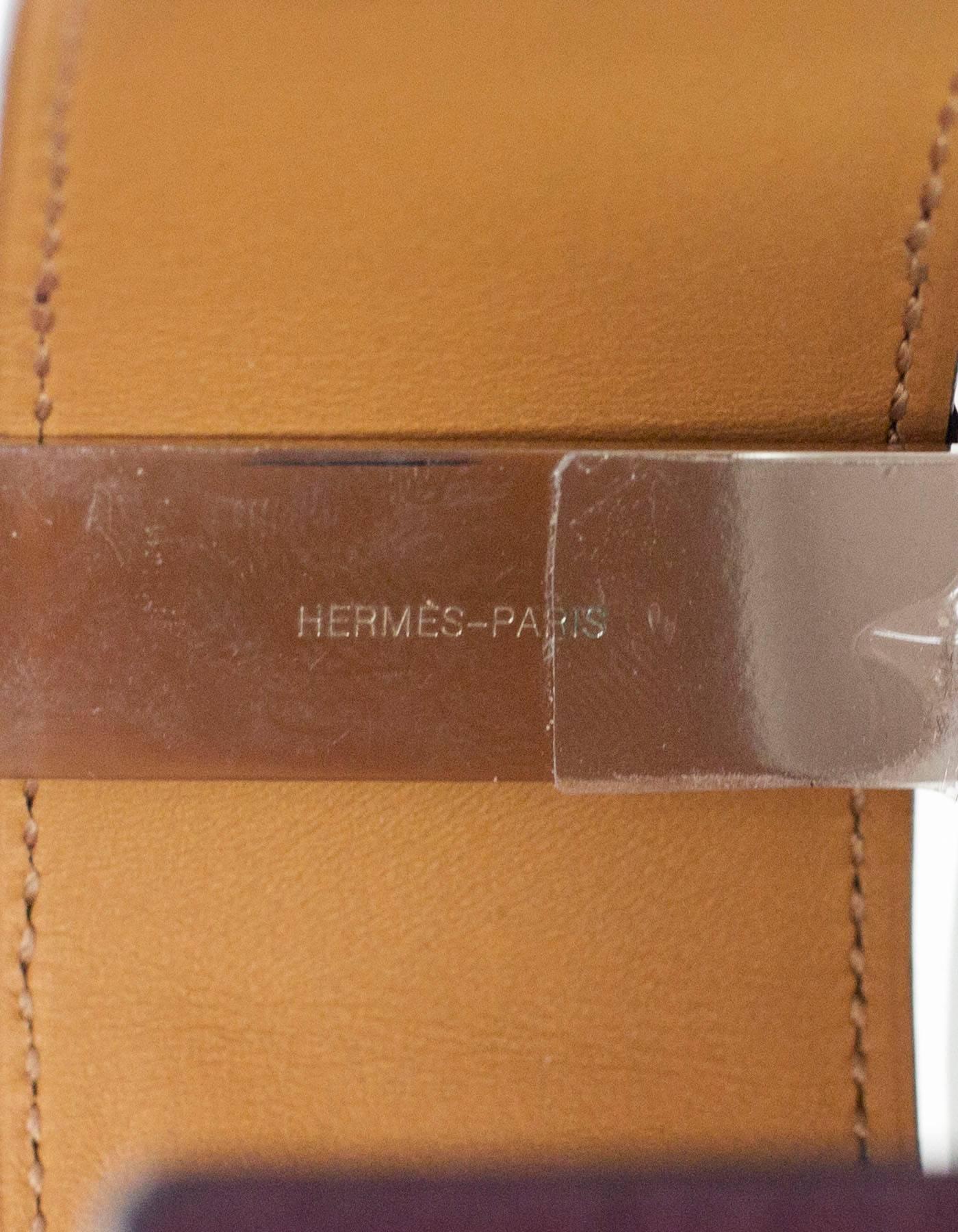 Hermes Eggplant Veau Doblis Suede CDC Bracelet sz S 3