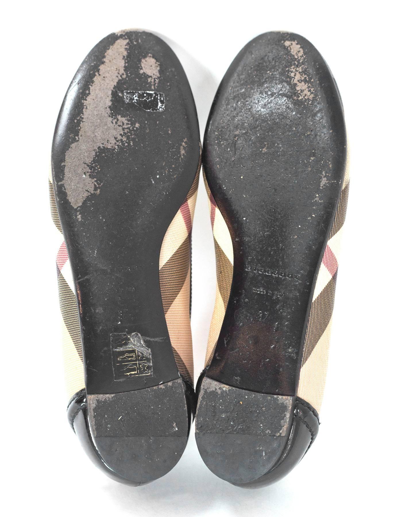 Burberry Nova Plaid Ballet Loafer Shoes Sz 37 1