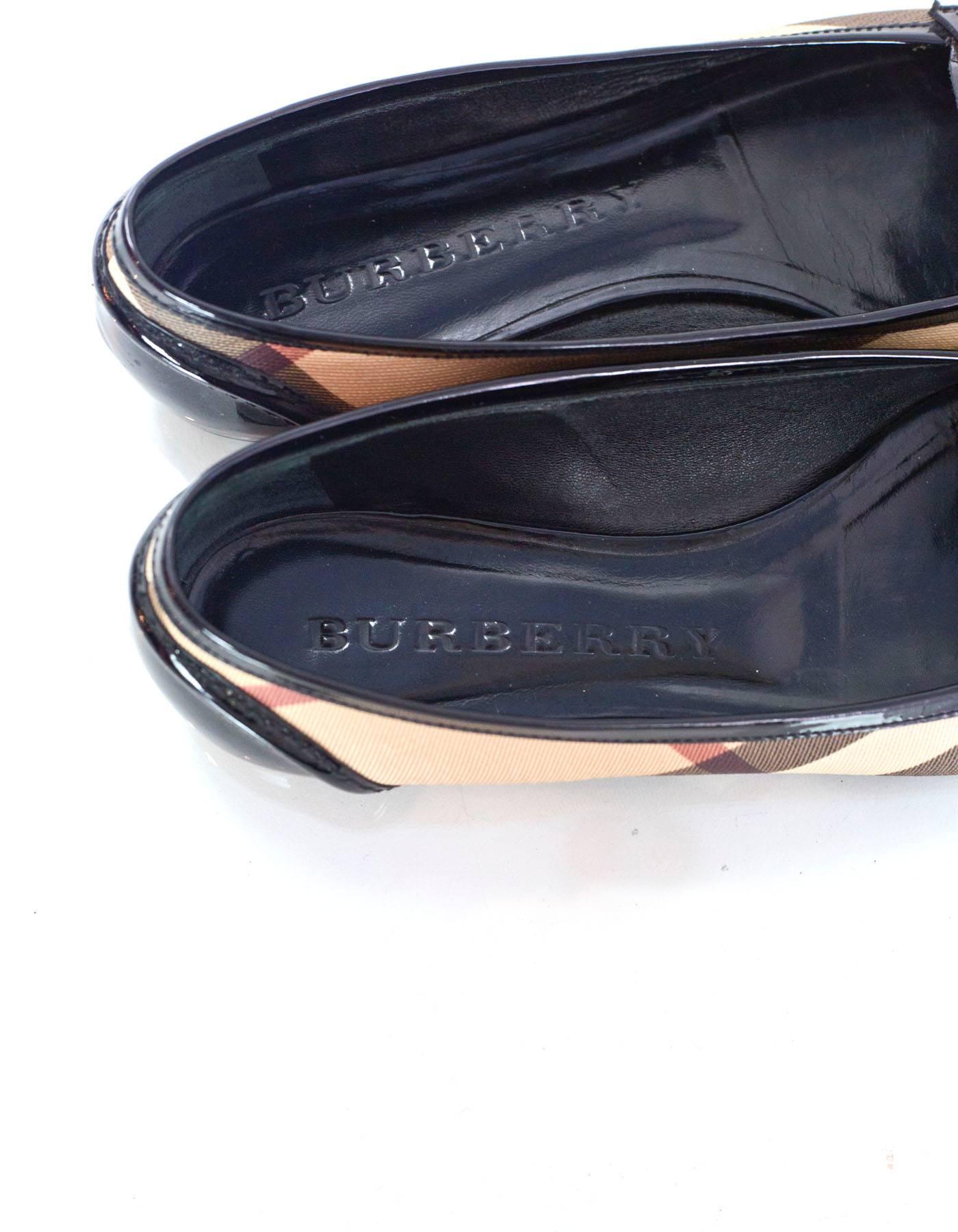 Burberry Nova Plaid Ballet Loafer Shoes Sz 37 2