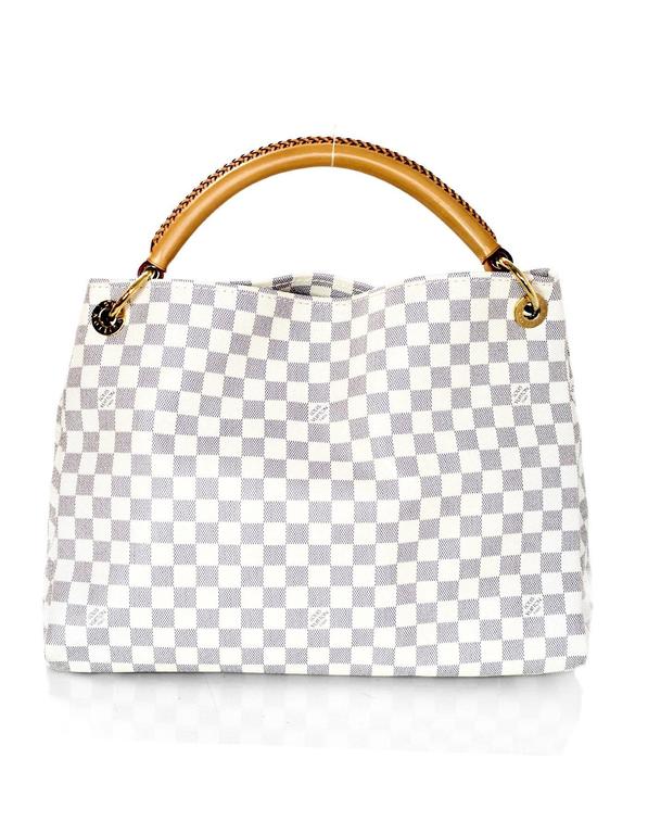 Louis Vuitton Artsy Mm White Damier Azur Canvas Hobo Bag