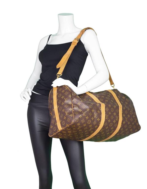 Louis Vuitton Monogram Bandouliere Keepall 50 Duffle Bag For Sale at 1stdibs
