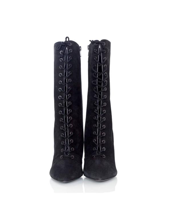 Yeezy Season 3 SOLD OUT Black Lace Up Boots sz 40 For Sale at 1stDibs