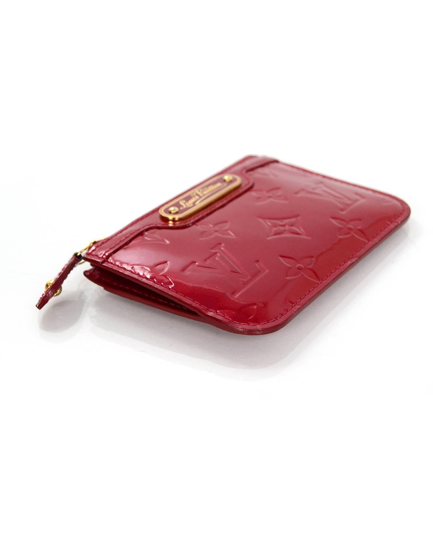 louis vuitton red key pouch