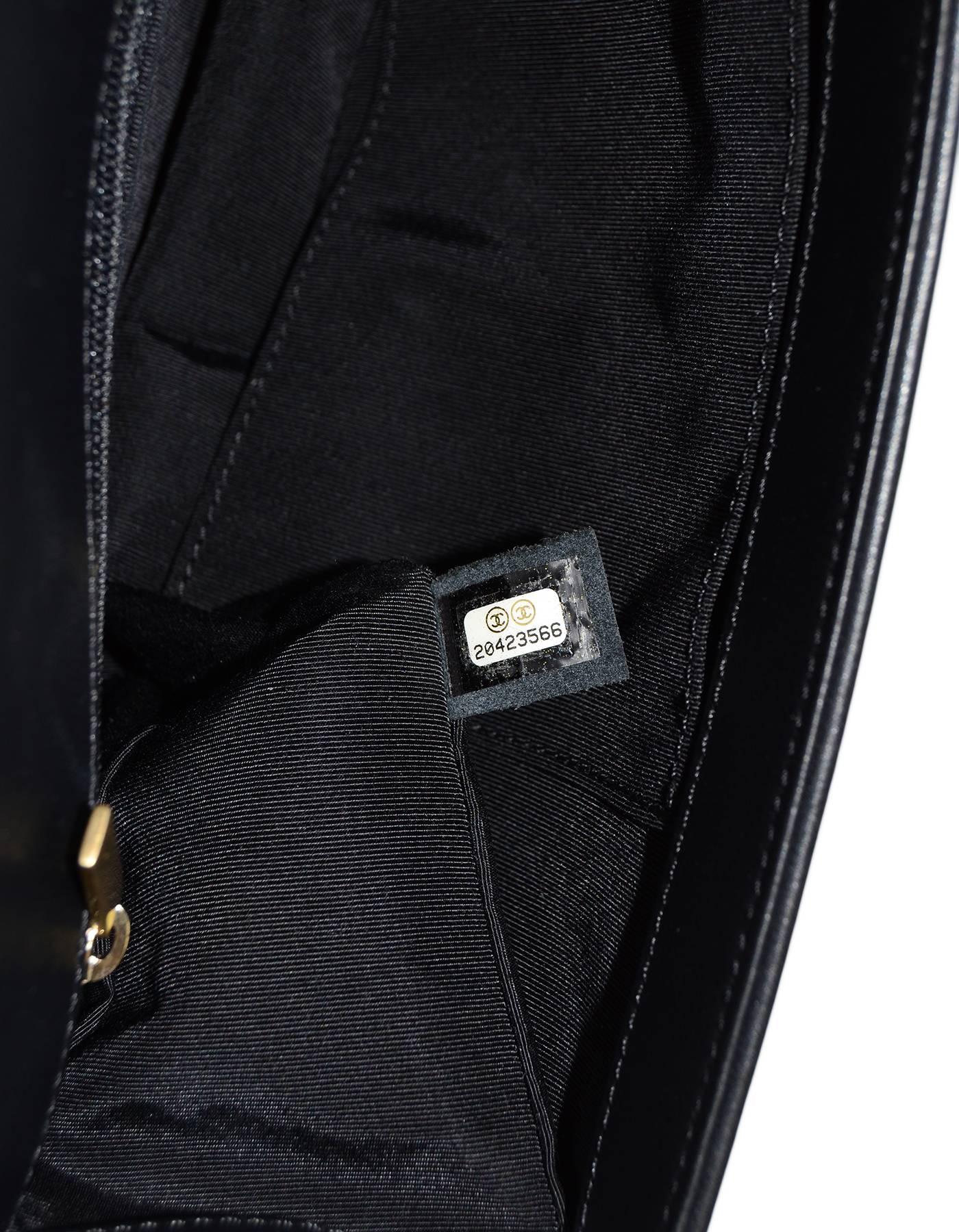 Chanel NEW IN BOX Black Leather New Medium Boy Bag GHW  1
