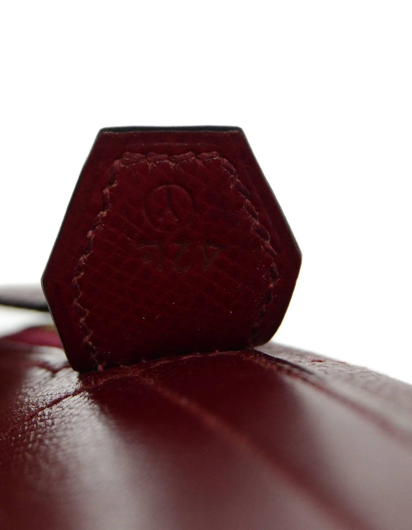 Hermes Rouge H Red Epsom Leather 31cm Bolide Bag w/ Strap 3