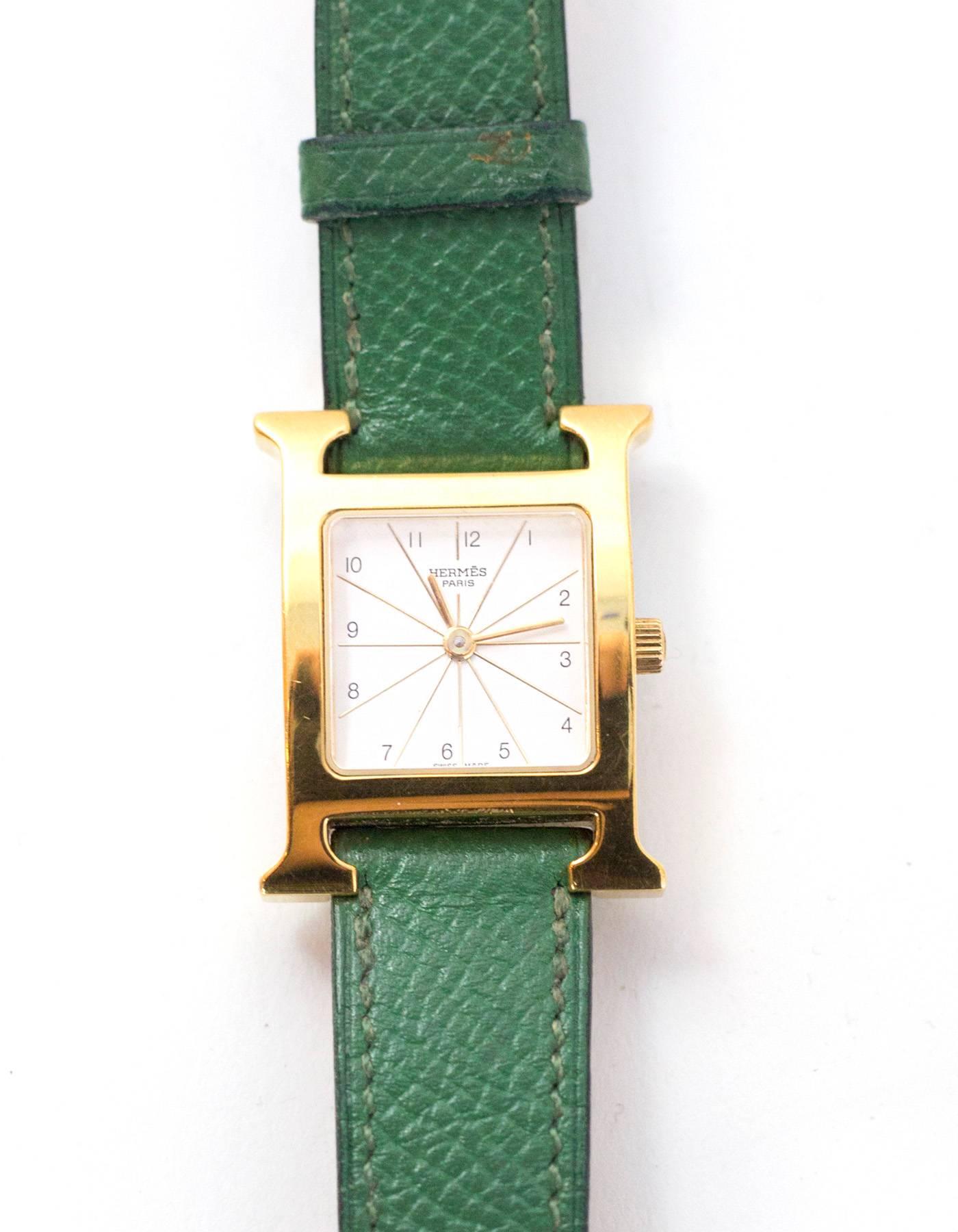 hermes green watch