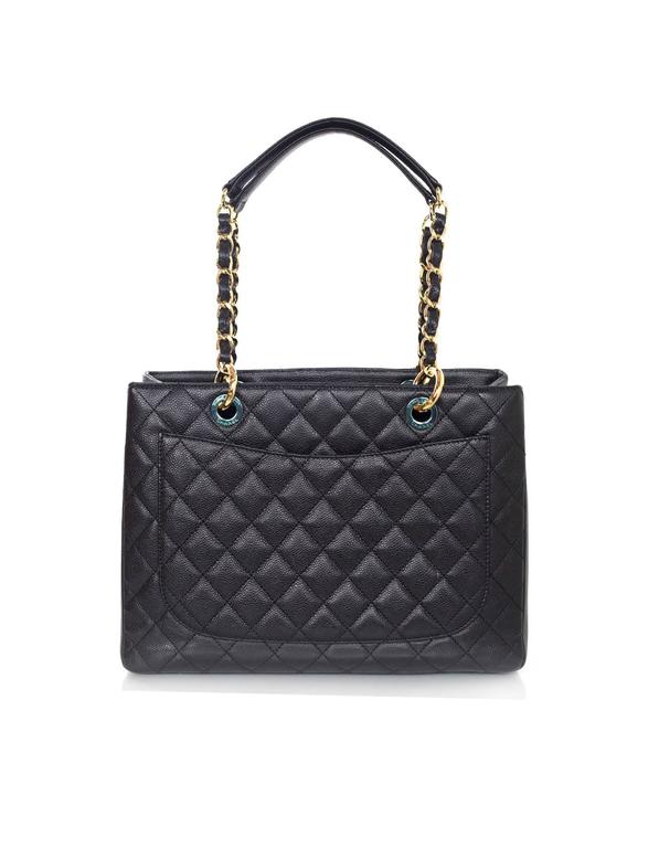 Chanel Black Caviar Leather GST Grand Shopper Tote Bag For Sale at 1stDibs