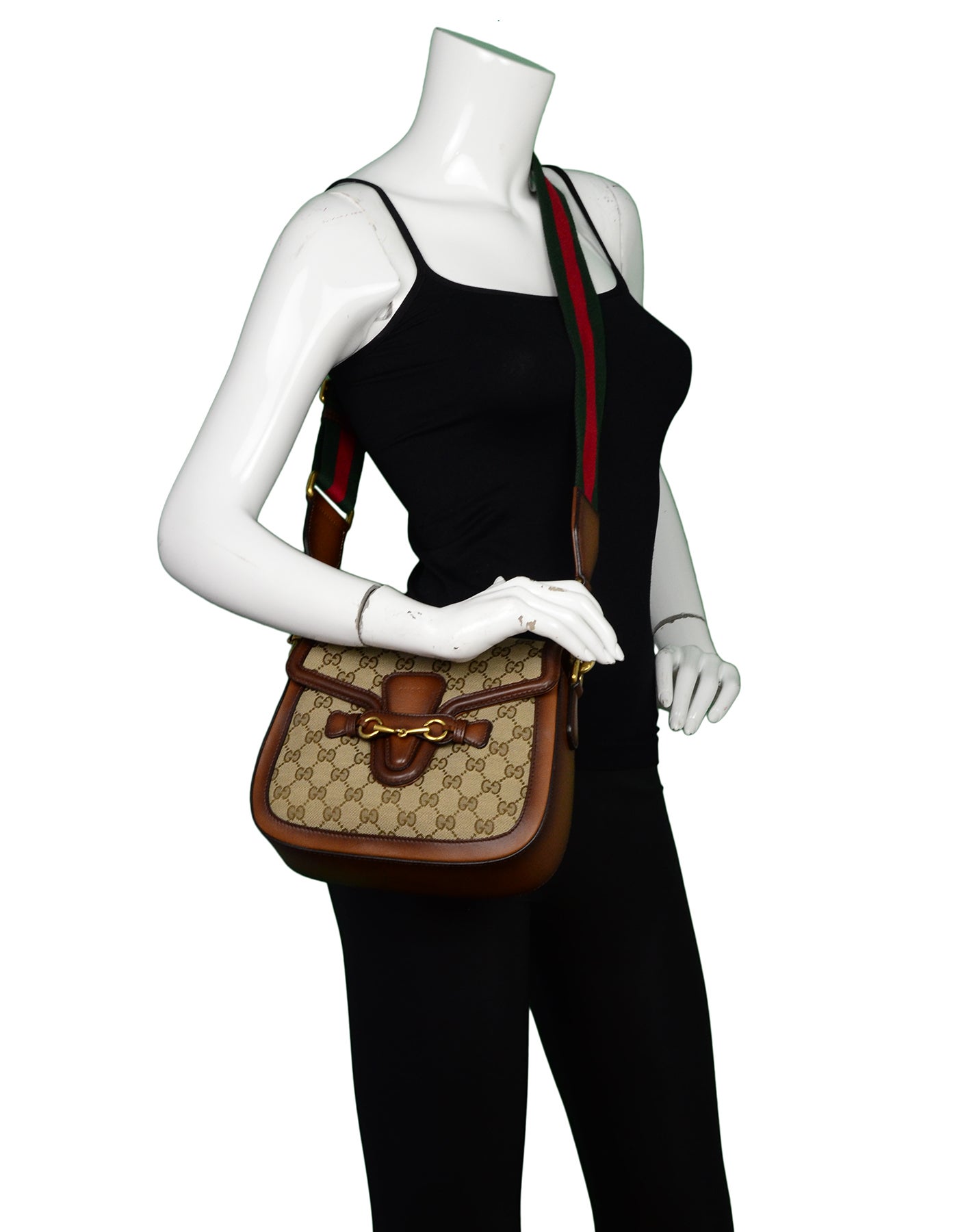 gucci lady web medium crossbody bag brown