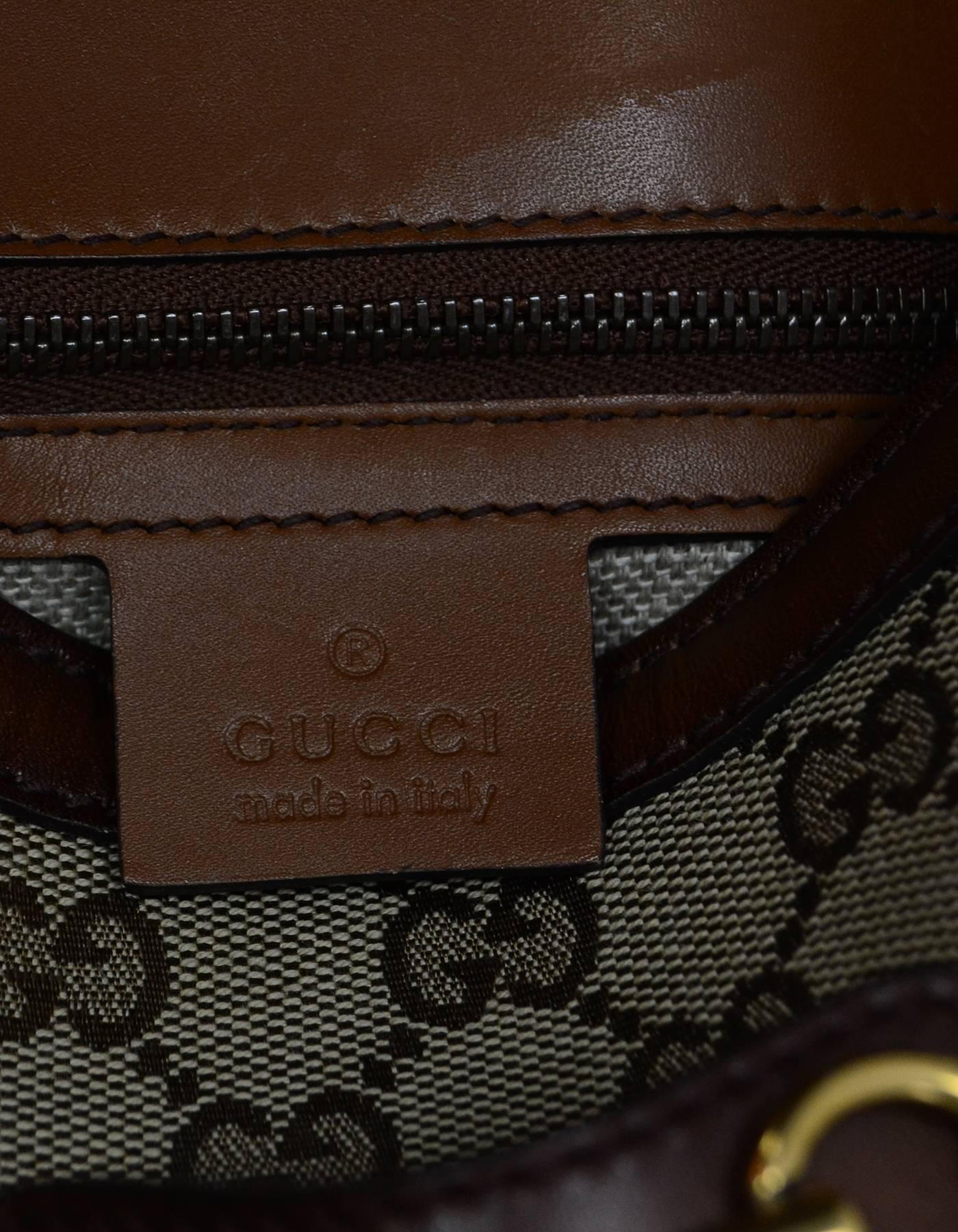 Women's Gucci Brown Classic GG Monogram Canvas Medium Lady Web Crossbody Bag