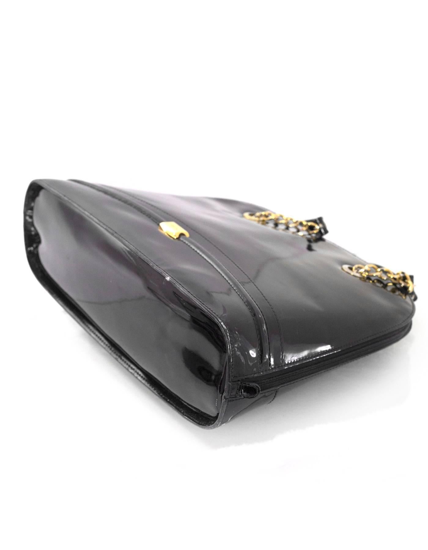 Bally Black Patent Leather Shoulder Bag 1