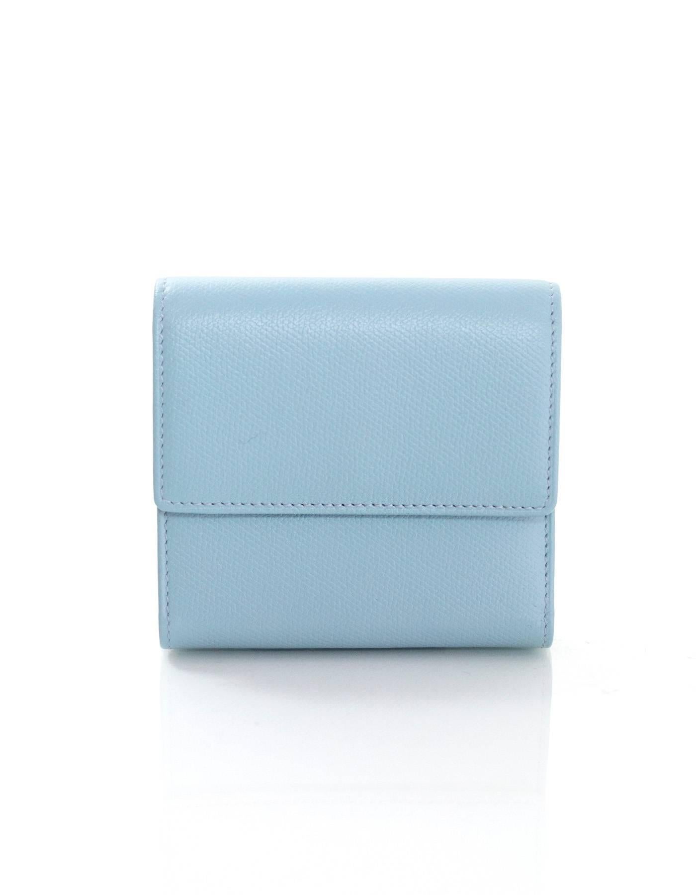 chanel light blue wallet