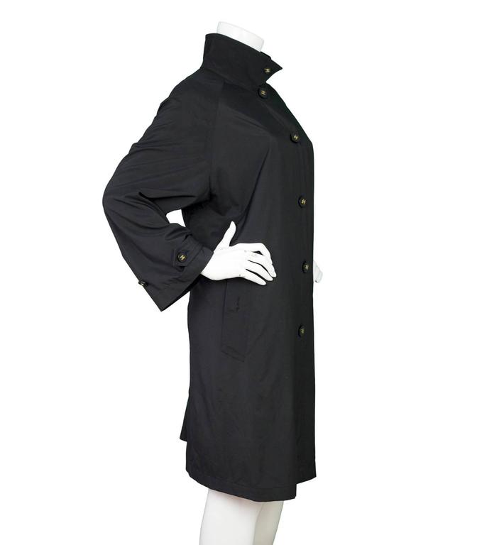 Chanel Black Nylon Rain Jacket sz L For Sale at 1stDibs | chanel rain ...