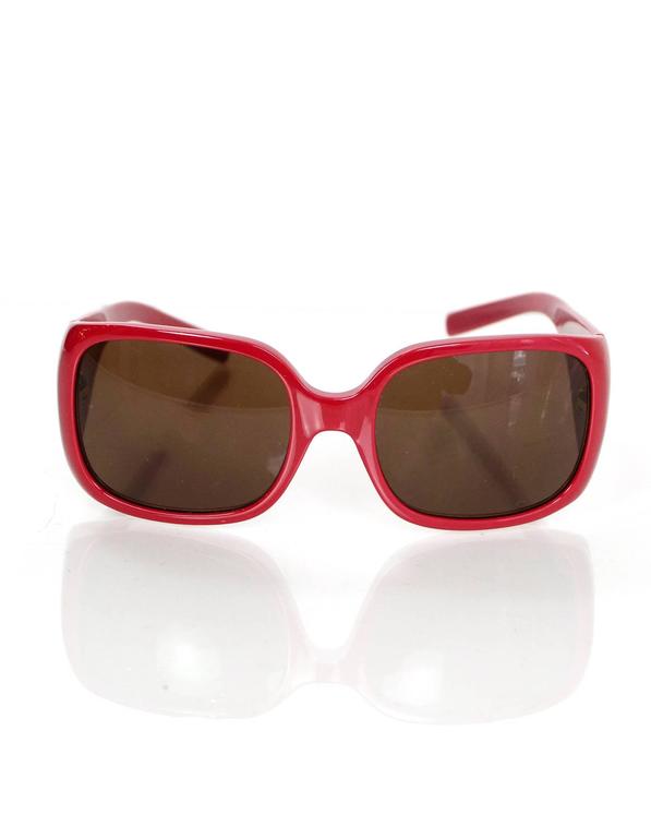 D\u0026G Red Sunglasses With Rhinestone Logo 
