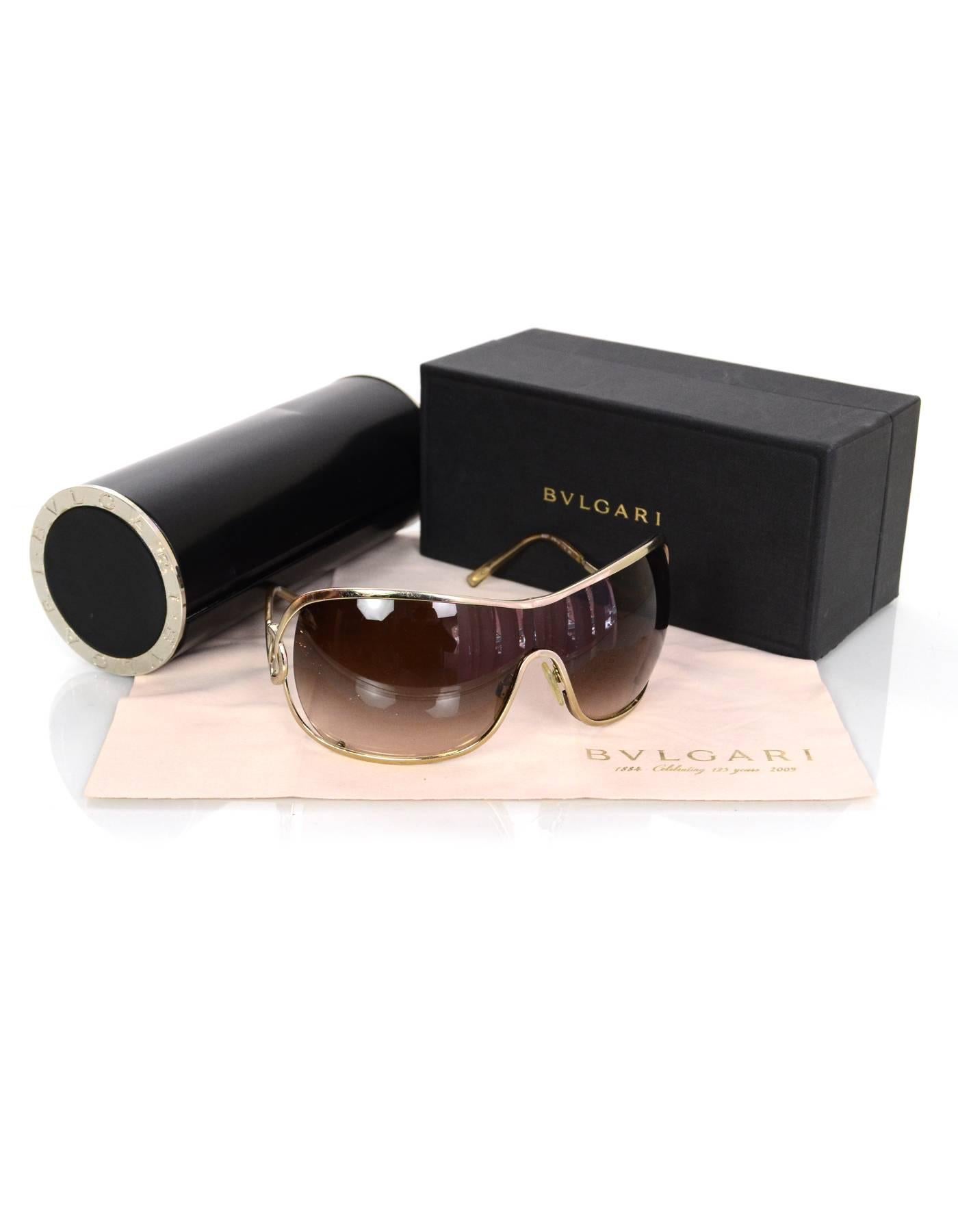 Bulgari Gold Frame Sunglasses 1