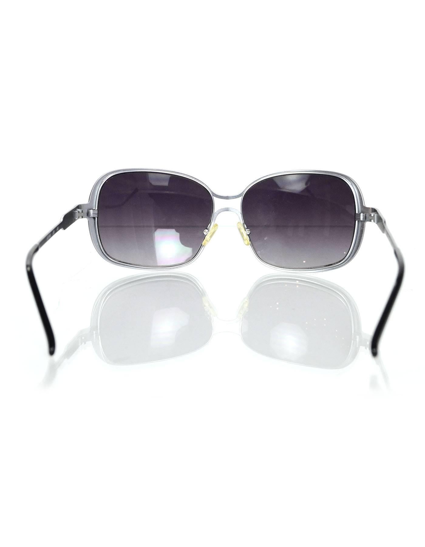 Black Chloe Silver Frame Sunglasses