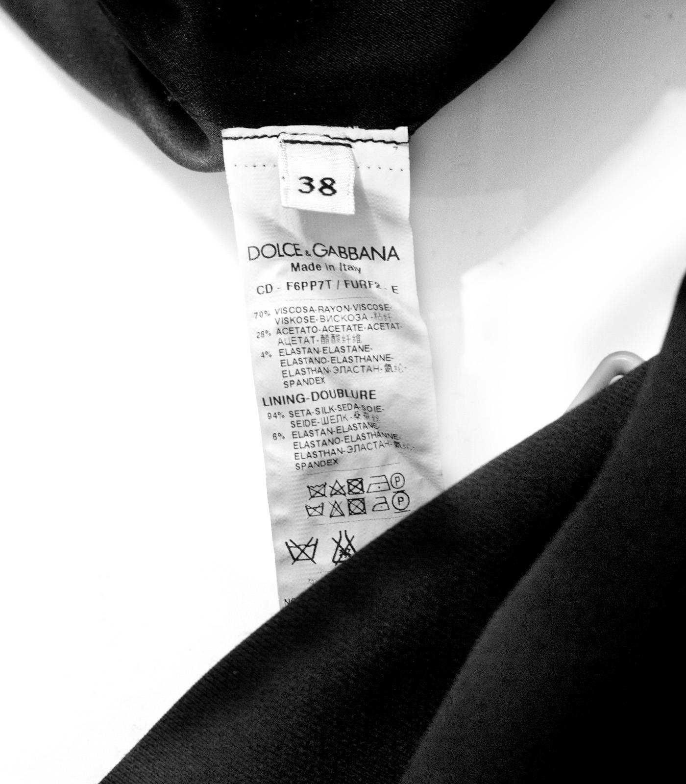 Women's Dolce & Gabbana Black Short Sleeve Dress sz IT38