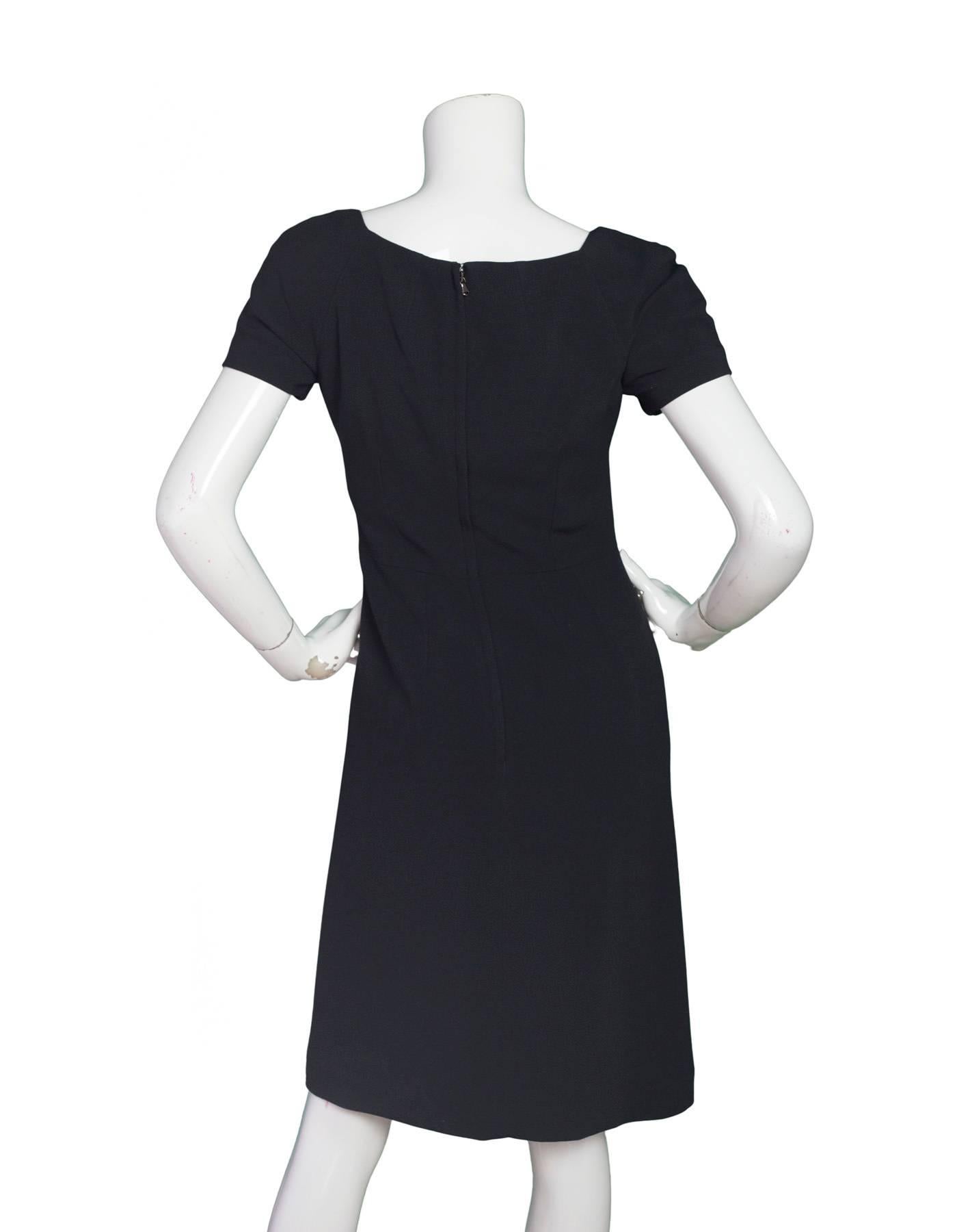 Dolce & Gabbana Black Short Sleeve Dress sz IT38 In Excellent Condition In New York, NY