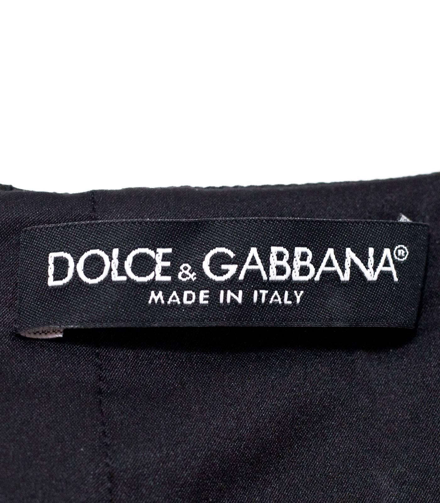 Dolce & Gabbana Black Short Sleeve Dress sz IT38 1