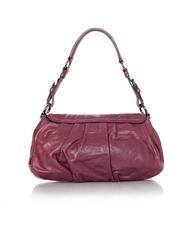 Prada Sandalo Dusty Rose Pleated Leather Shoulder Bag