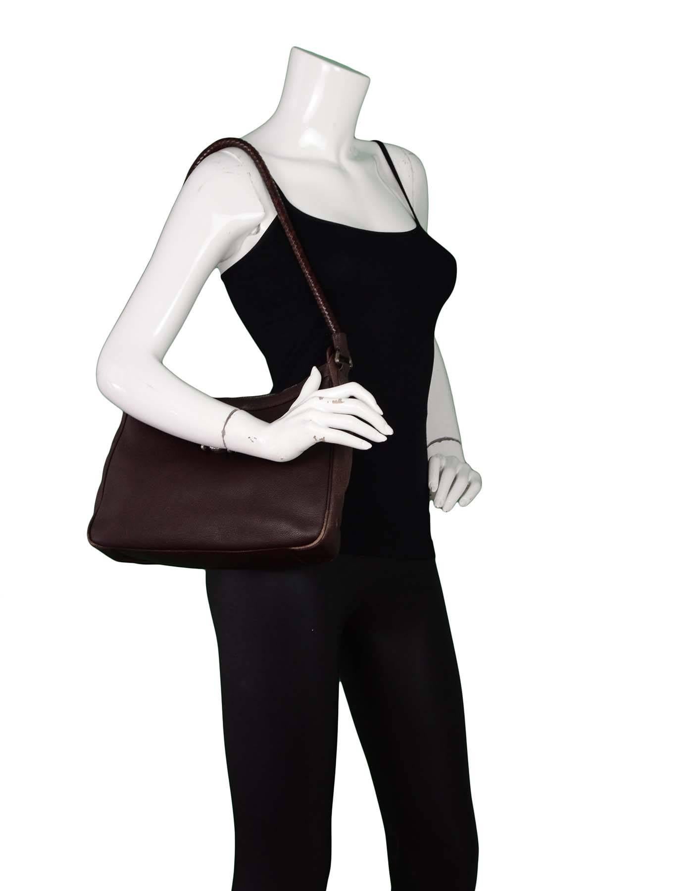 Barry Kieselstein-Cord Brown Leather Shoulder Bag SHW 4