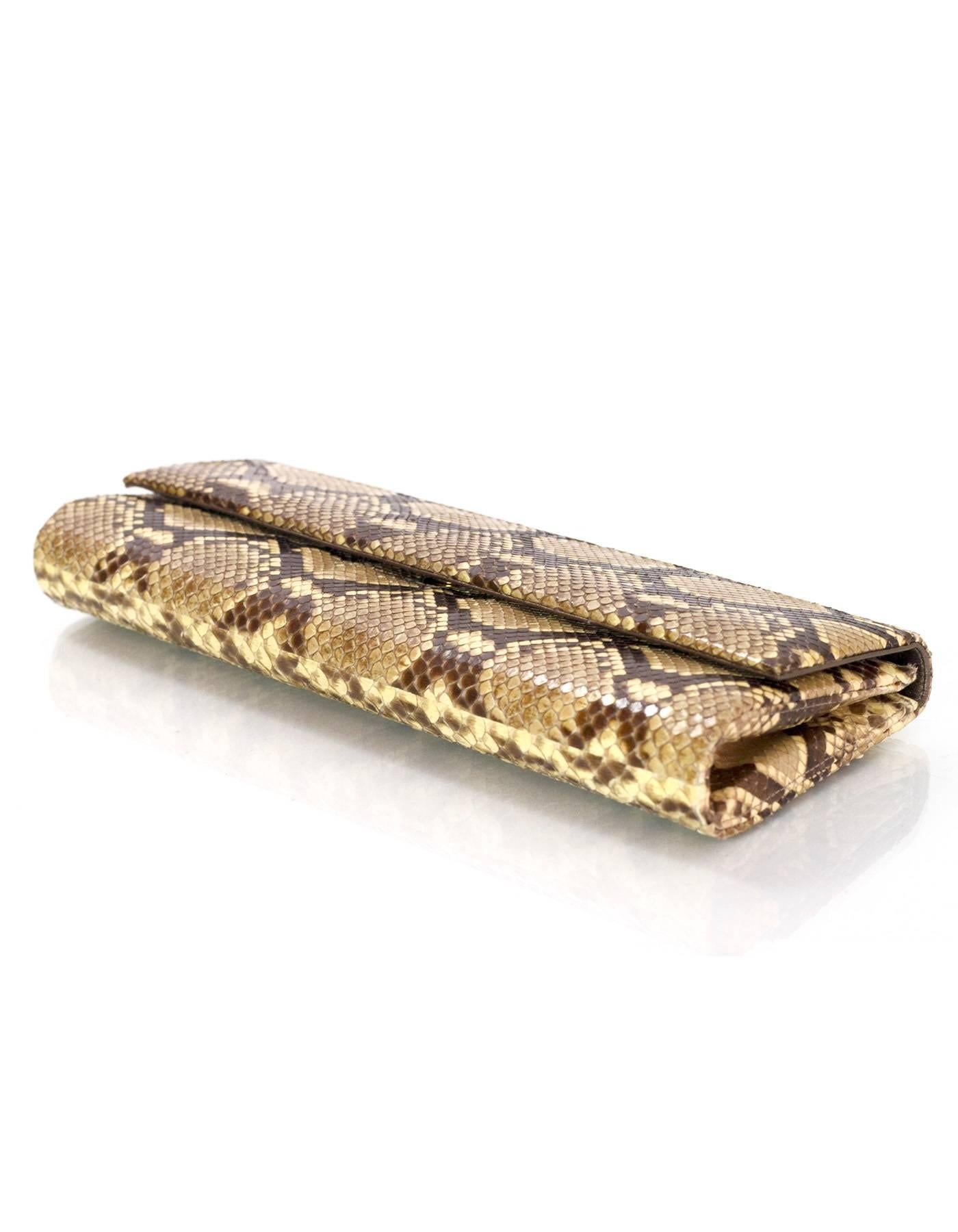 Darby Scott Python Clutch Bag GHW In Excellent Condition In New York, NY