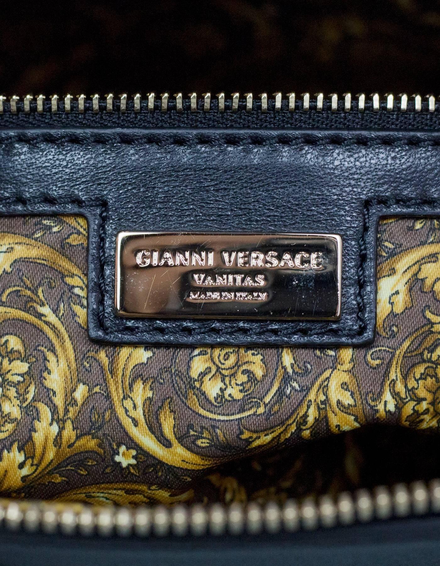 Black Versace Nappa Athena Barocco Quilted Vanitas Bag rt. $2, 675