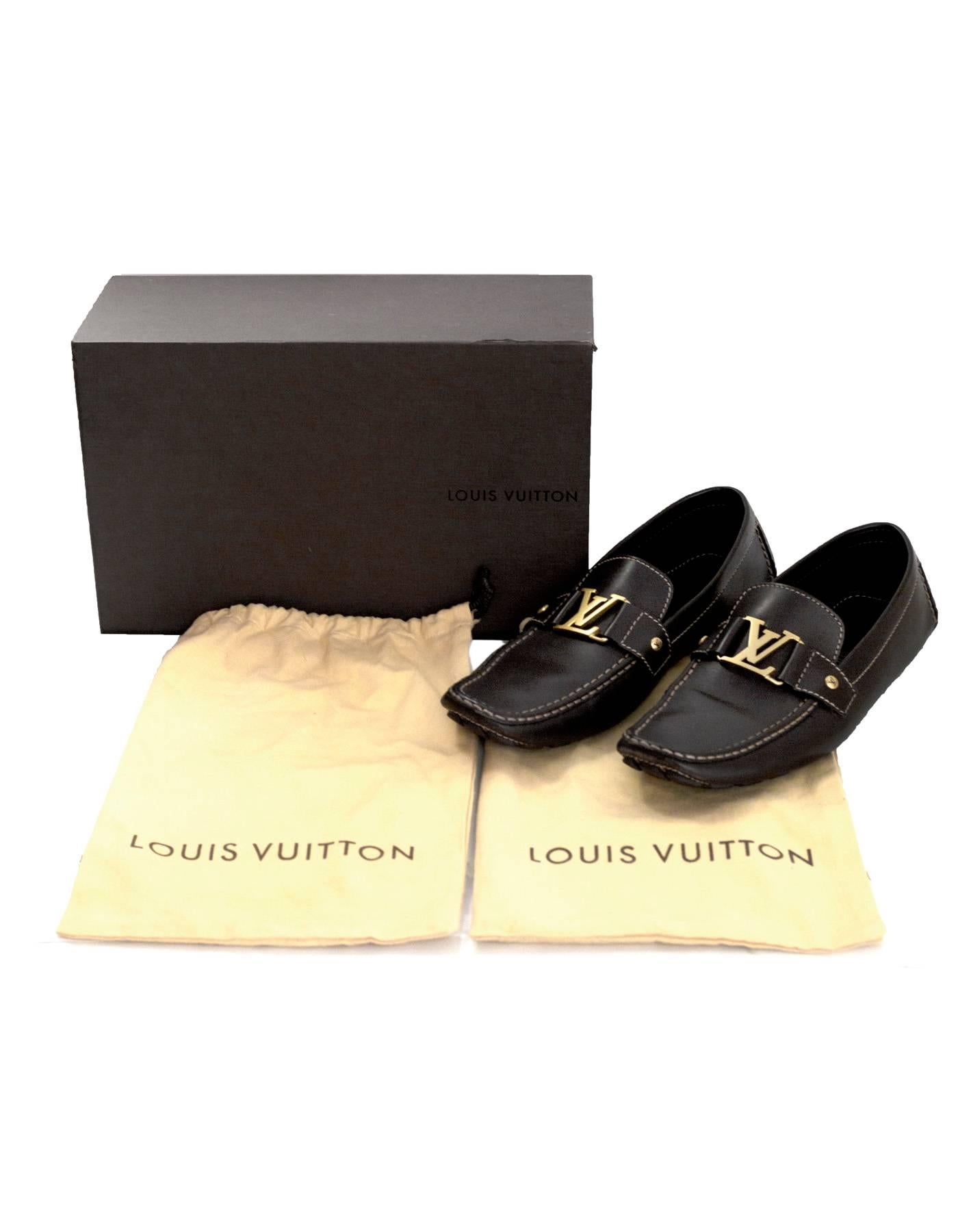 Louis Vuitton Men's Brown Leather Monte Carlo Car Shoes sz US12 1