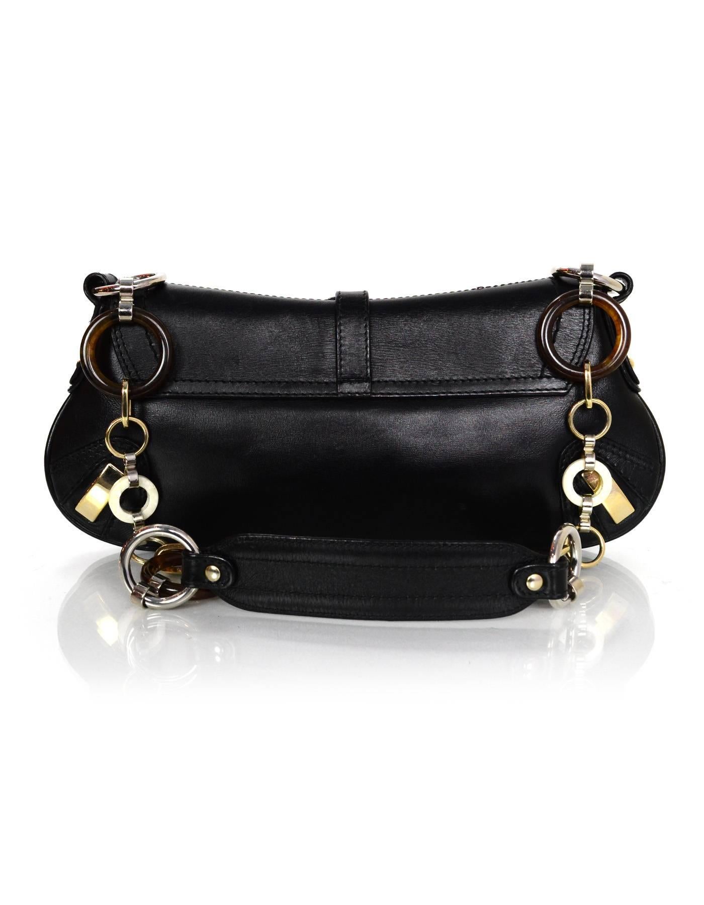 Dolce & Gabbana Black Leather Pochette Bag  In Good Condition In New York, NY