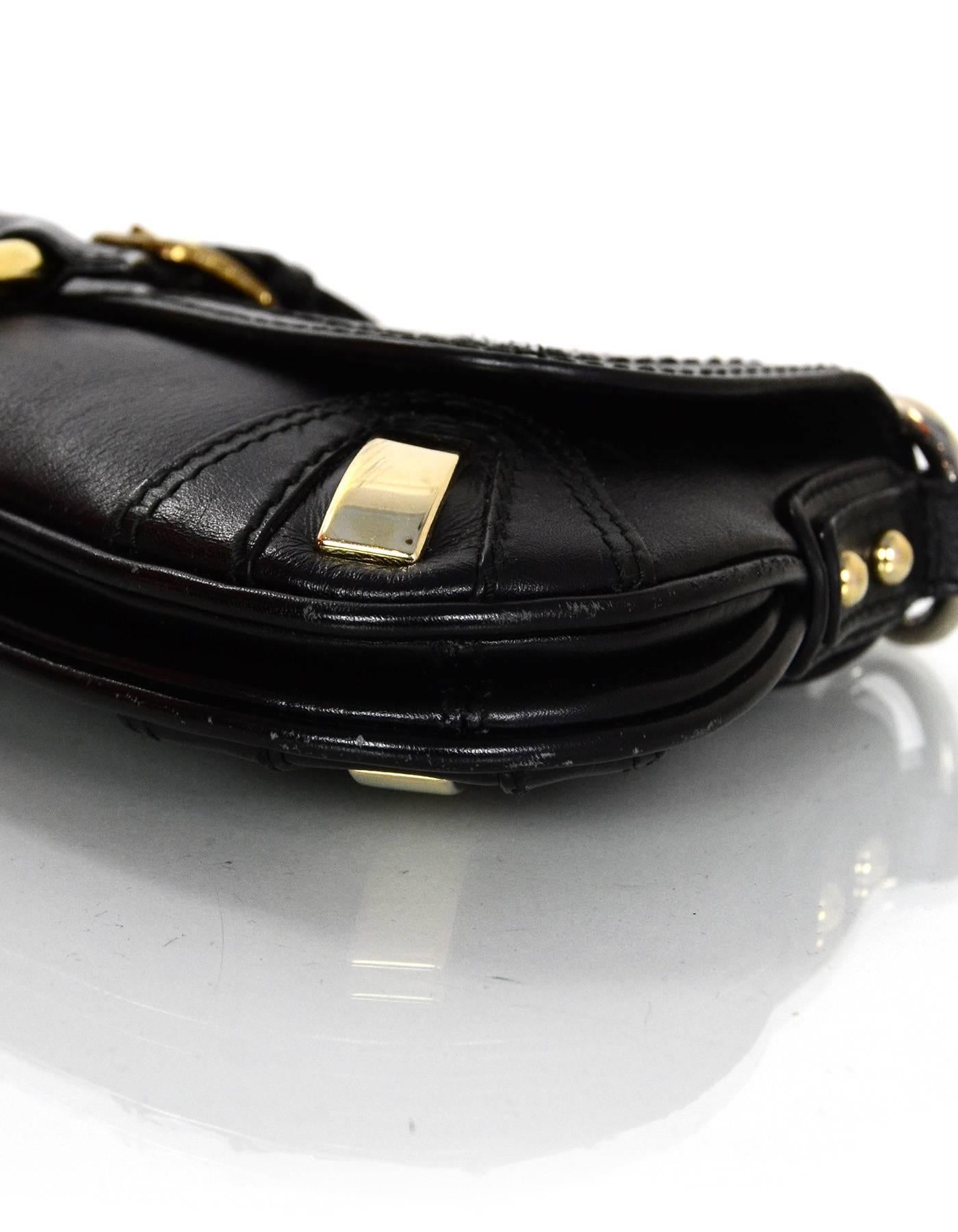 Dolce & Gabbana Black Leather Pochette Bag  1