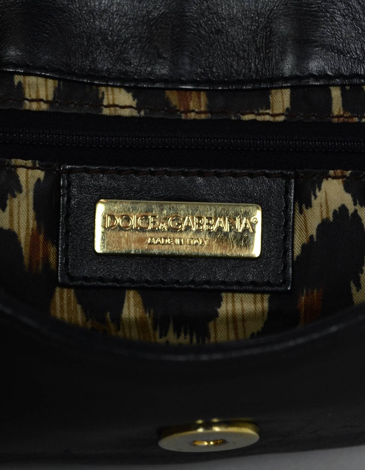Dolce & Gabbana Black Leather Pochette Bag  3