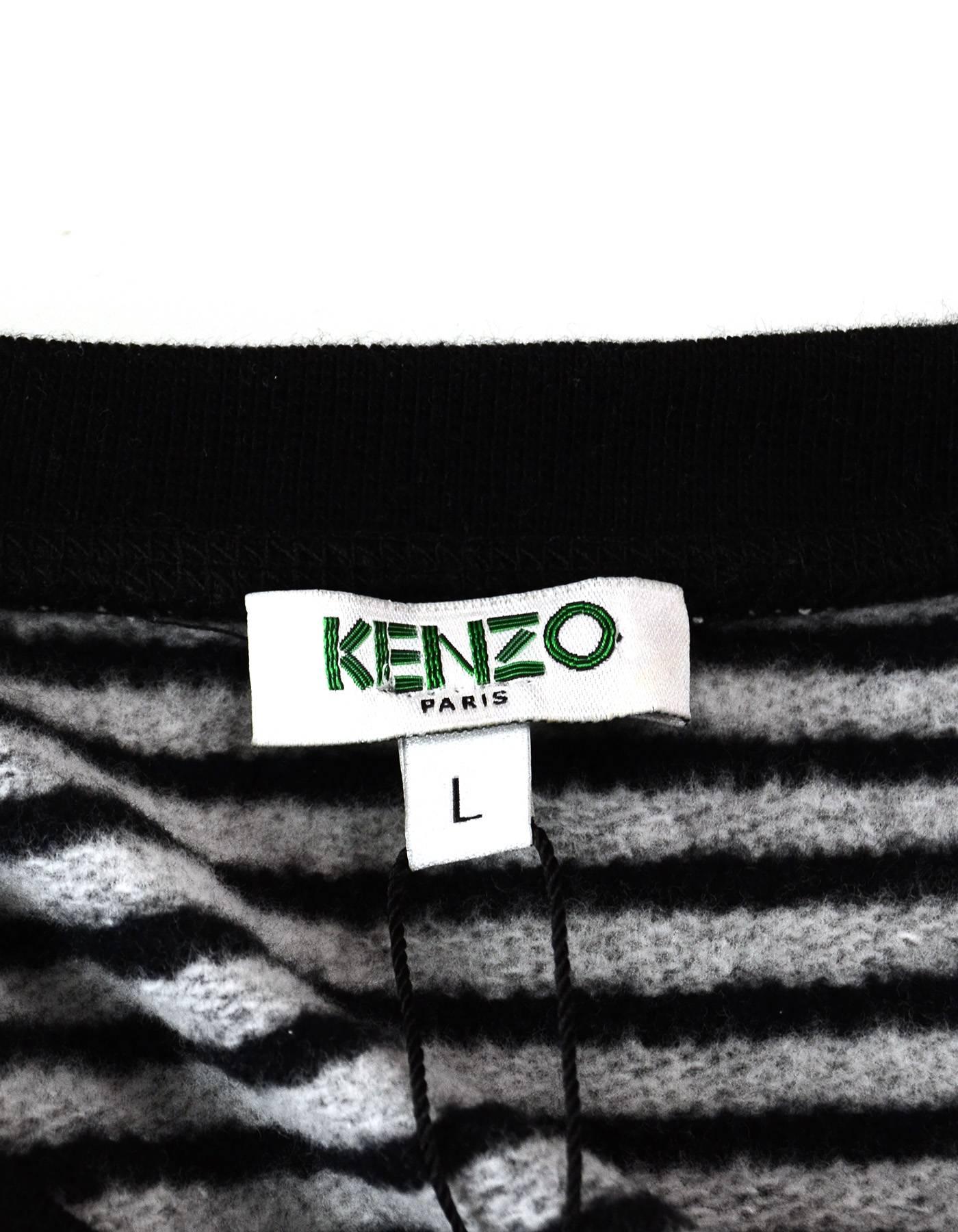 Kenzo NEW Black Cotton Sweatshirt sz L 1