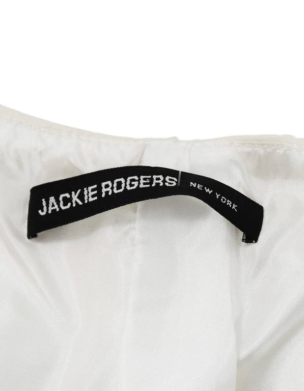 Jackie Rogers White Ruffle Organza Blouse For Sale at 1stDibs