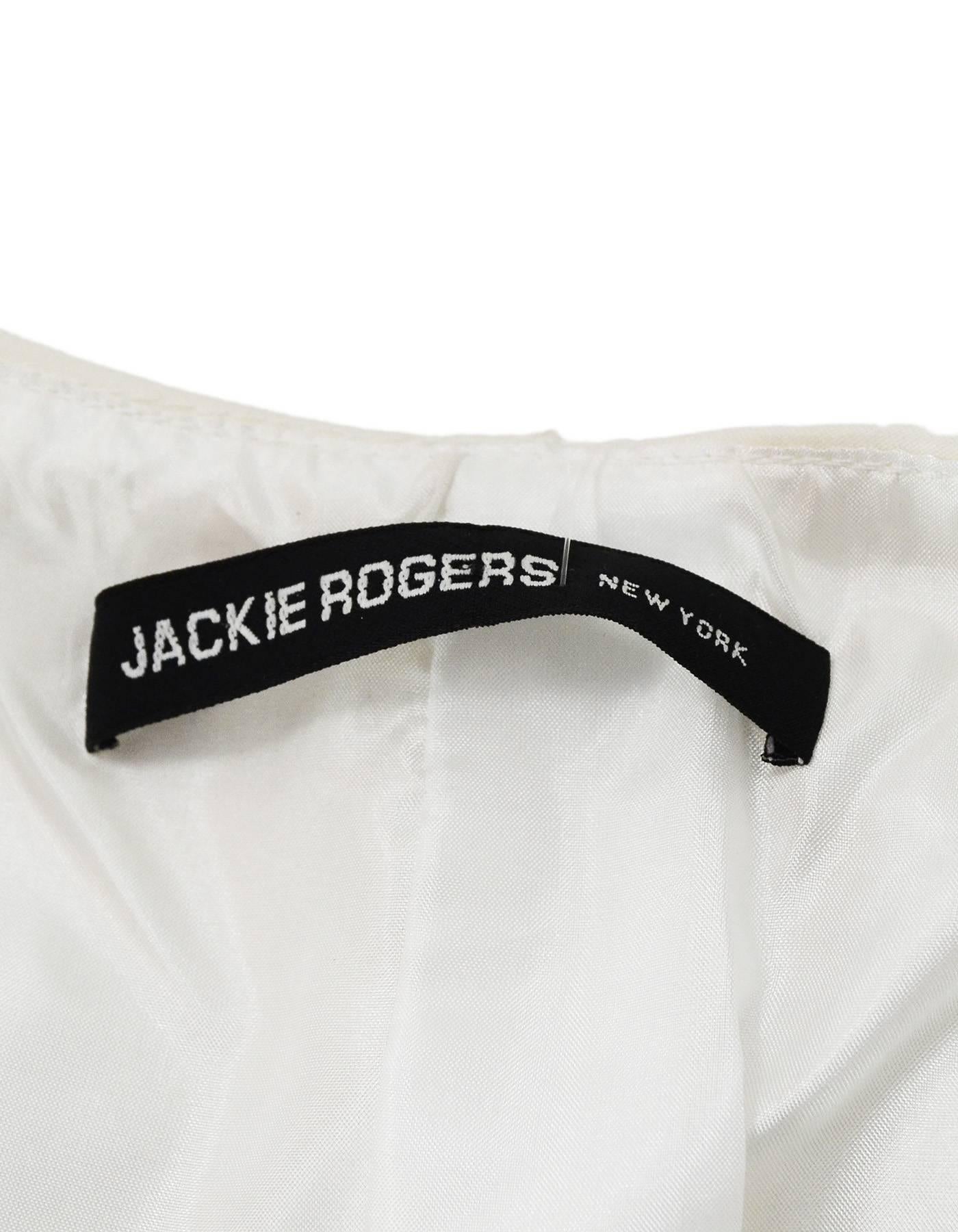 Jackie Rogers White Ruffle Organza Blouse  1