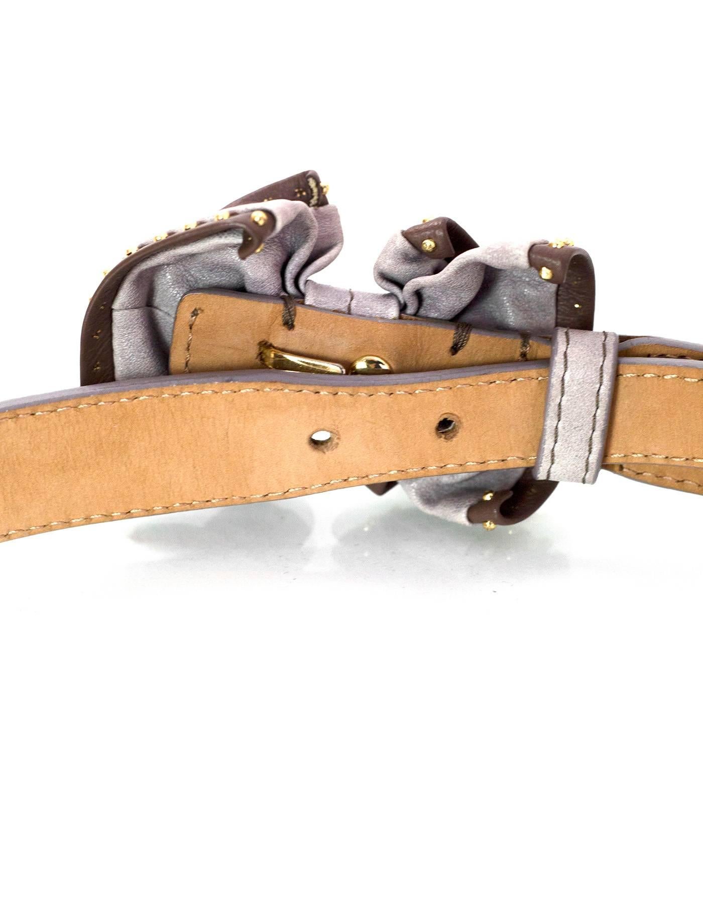 Women's Emporio Armani Grey Leather Belt sz IT44/EU85