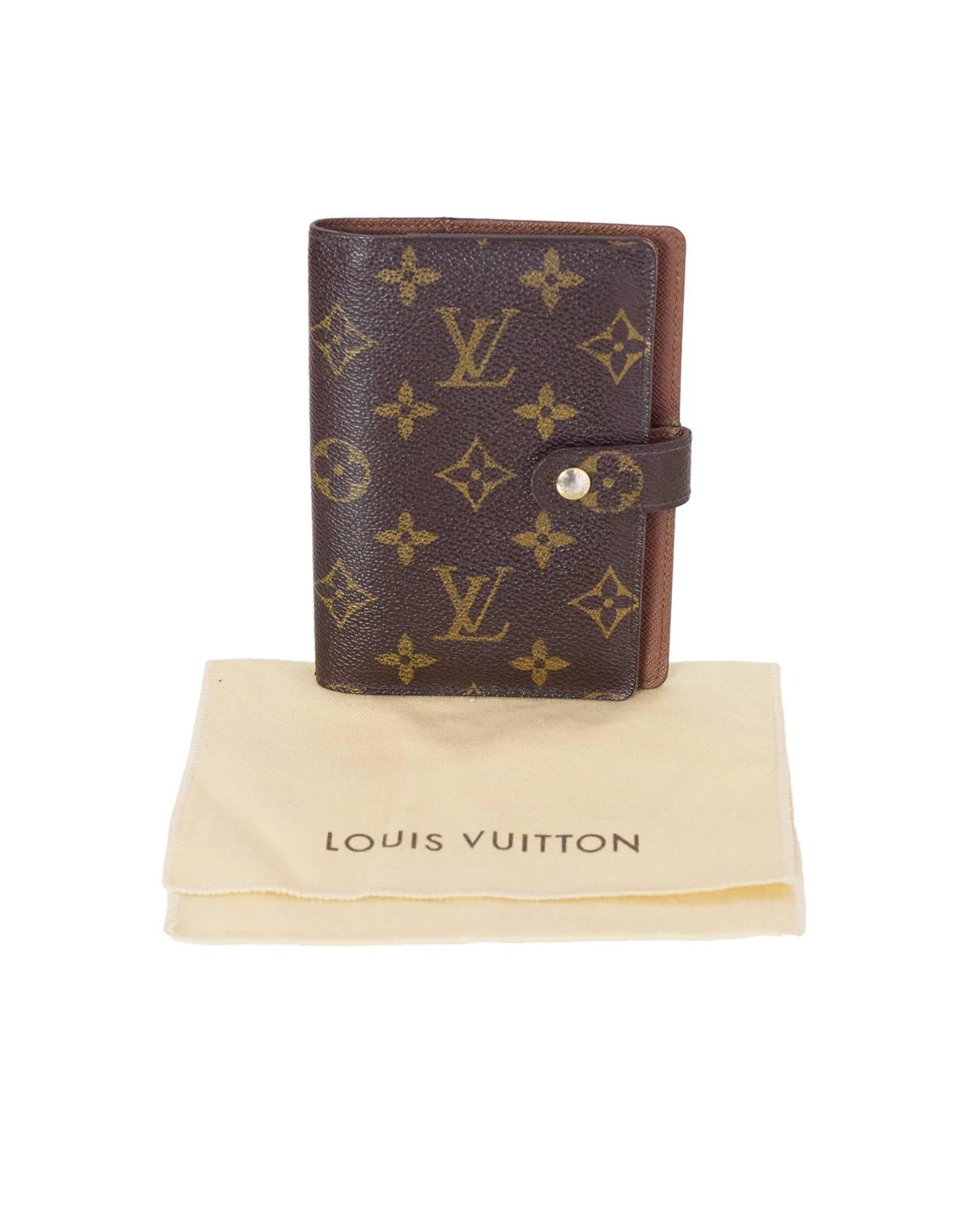 Louis Vuitton Monogram Small Ring Agenda Cover 4