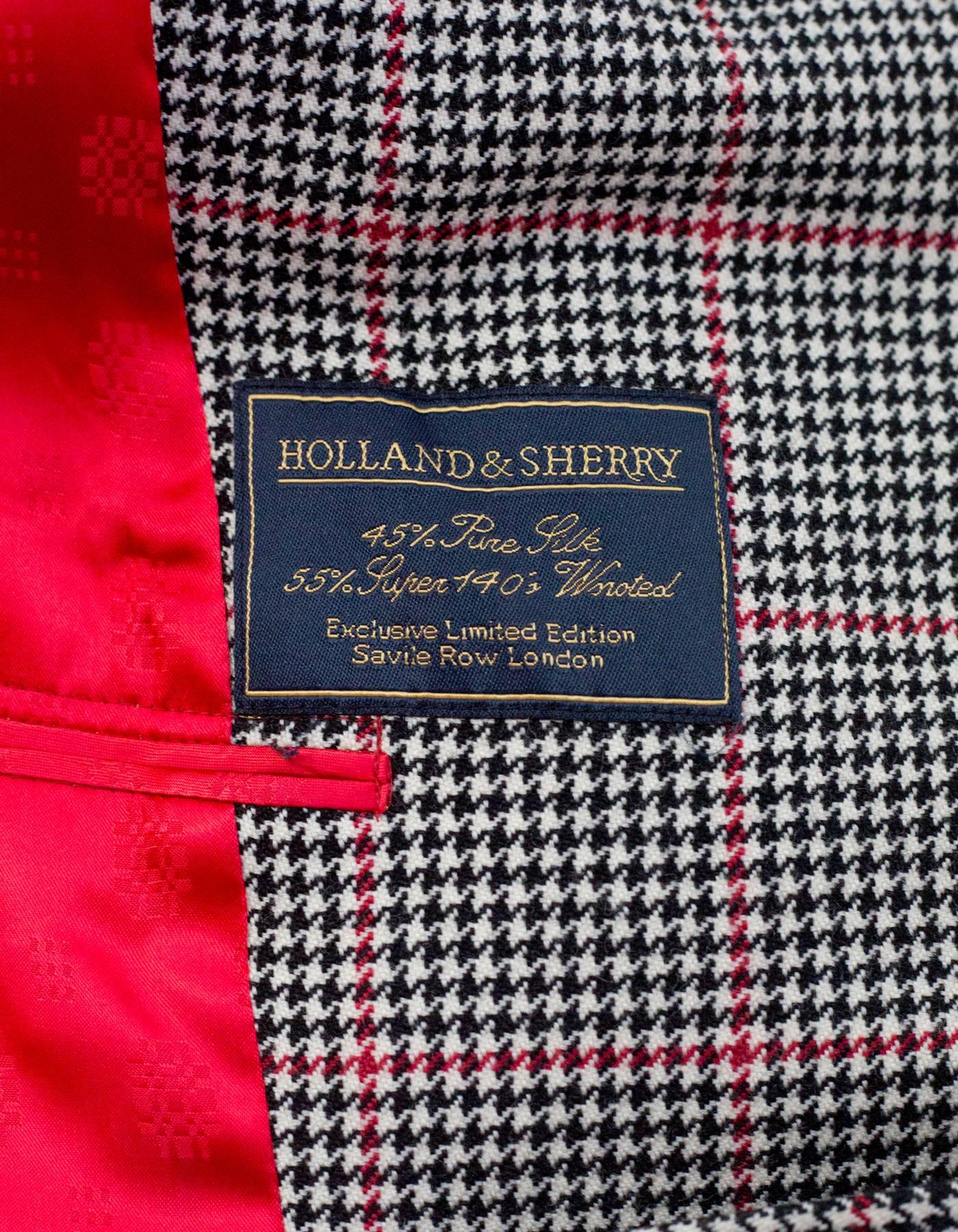 Holland & Sherry Houndstooth Wool Jacket sz US14 2