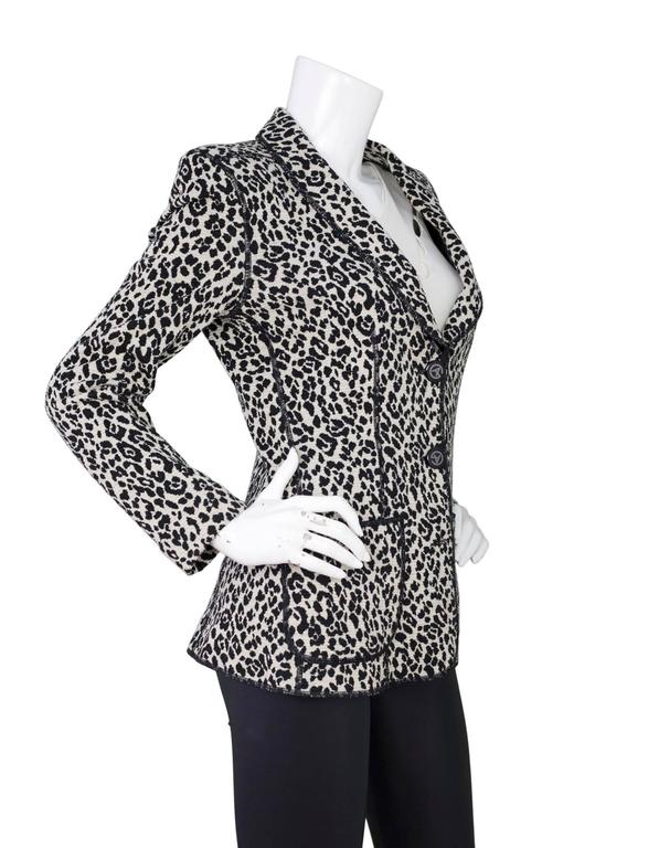Armani Collezioni Leopard Print Jacket sz US8 For Sale at 1stDibs