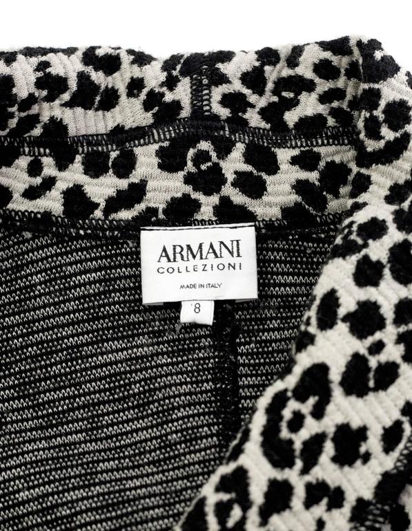 Armani Collezioni Leopard Print Jacket sz US8 For Sale at 1stDibs