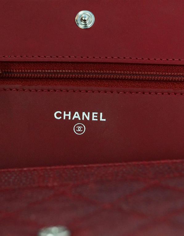 Chanel Red Caviar Leather Quilted Boy WOC Wallet on a Chain Crossbody ...